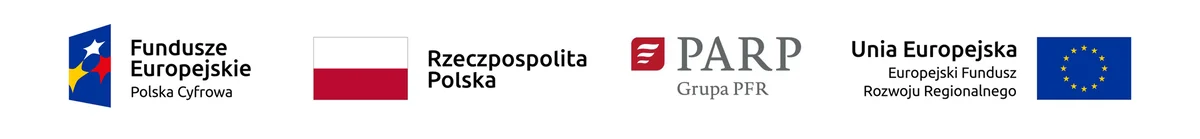Fundusze Europejskie, Rzeczpospolita Polska, PARP — Grupa PFR, Unia Europejska — Europejski Fundusz Rozwoju Regionalnego